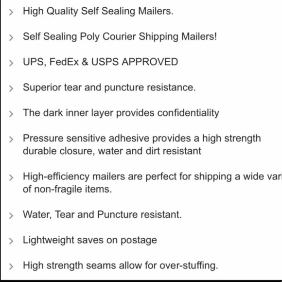 10 NEW POLY MAILERS ENVELOPES BUSINESS OFFICE SIZE 10x13 - Picture 4 of 5